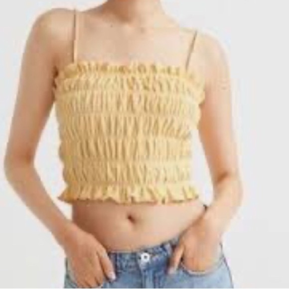 H & M Smocked Terry Top - Picture 1 of 7